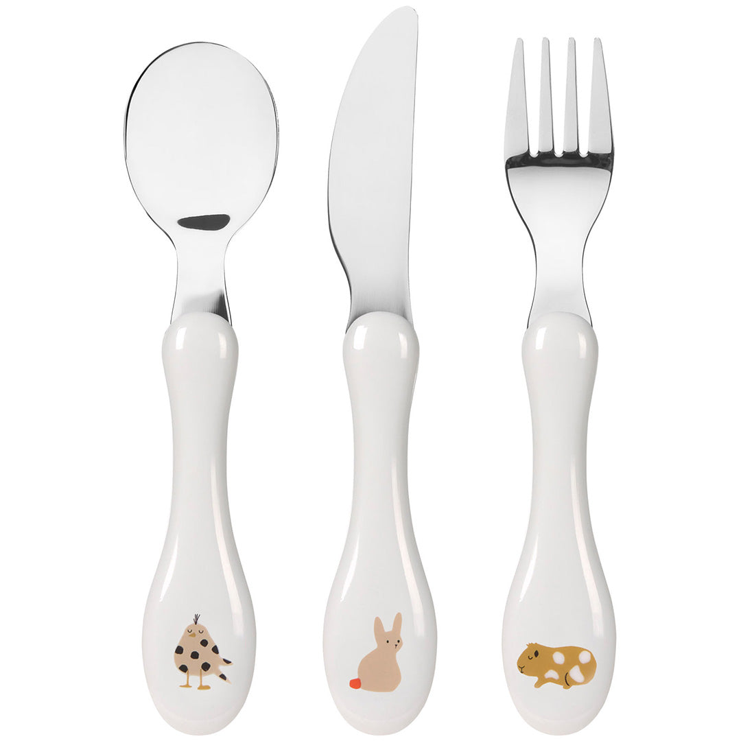 lässig kinderbestek little mateys - spicy orange - 3-delig | LAS1210073856 | 5