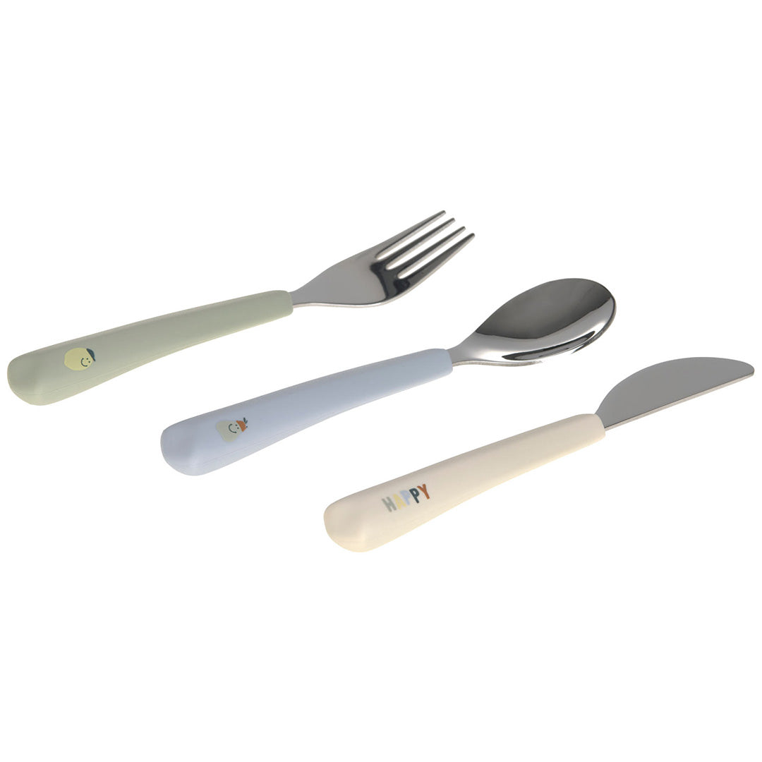 lässig kinderbestek met siliconen greep happy fruits - lemon - 3-delig | LAS13100104008 | 4