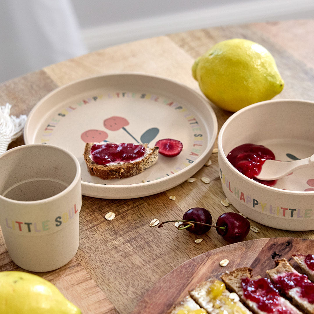 lässig serviesset happy fruits - cherry - 4-delig