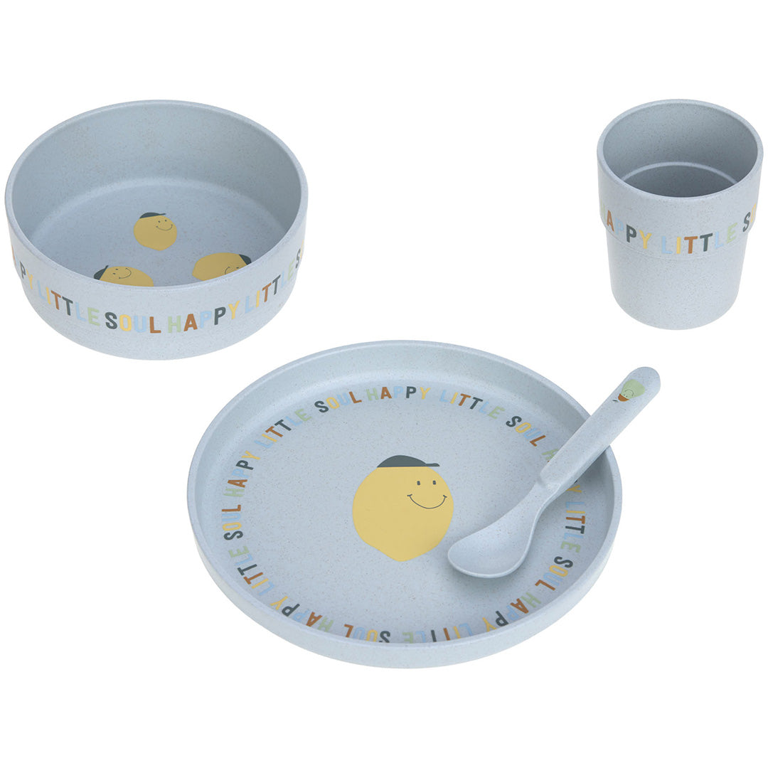 lässig serviesset happy fruits - lemon - 4-delig