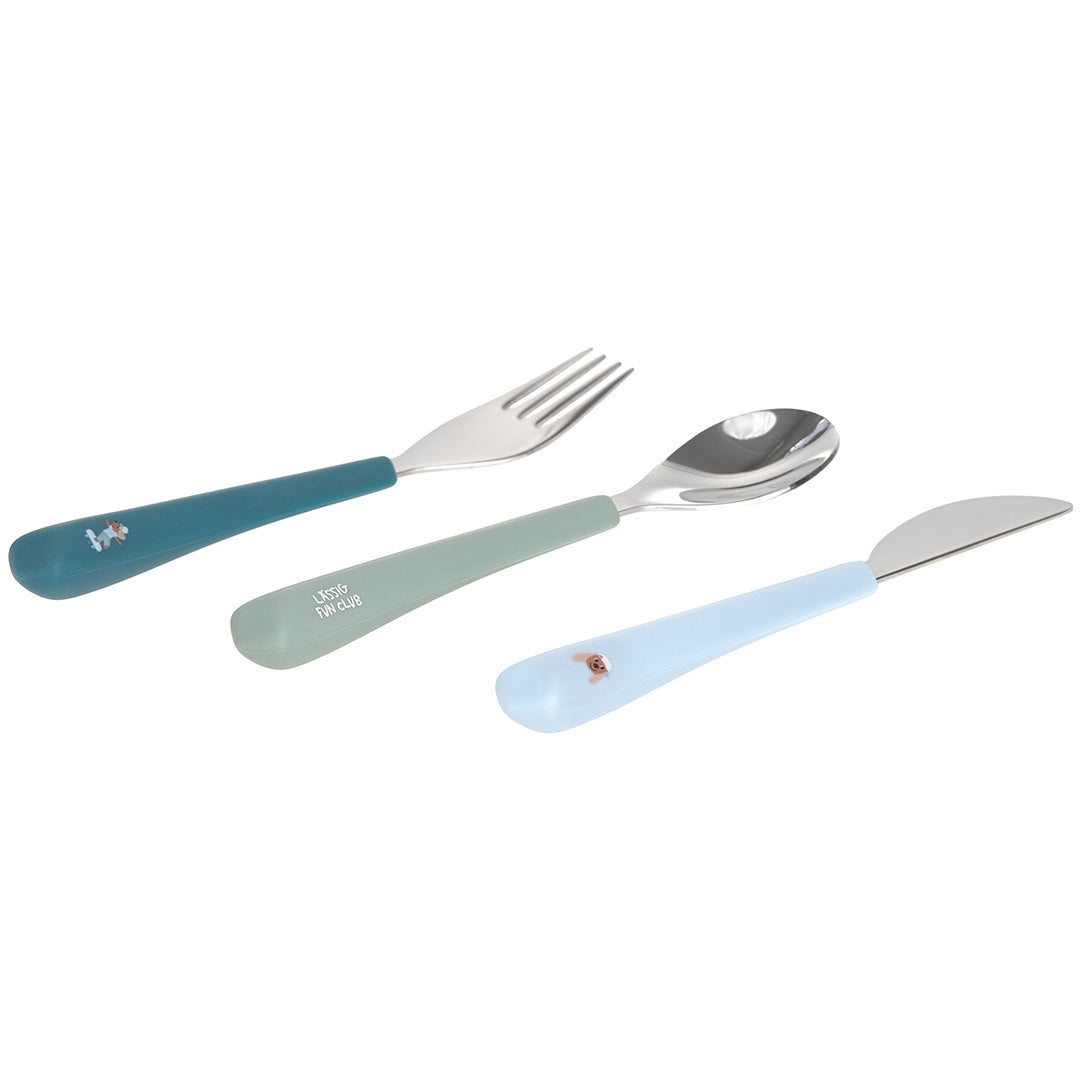 lässig kinderbestek met siliconen greep tiny team - dog - 3-delig | LAS13100105025 | 4