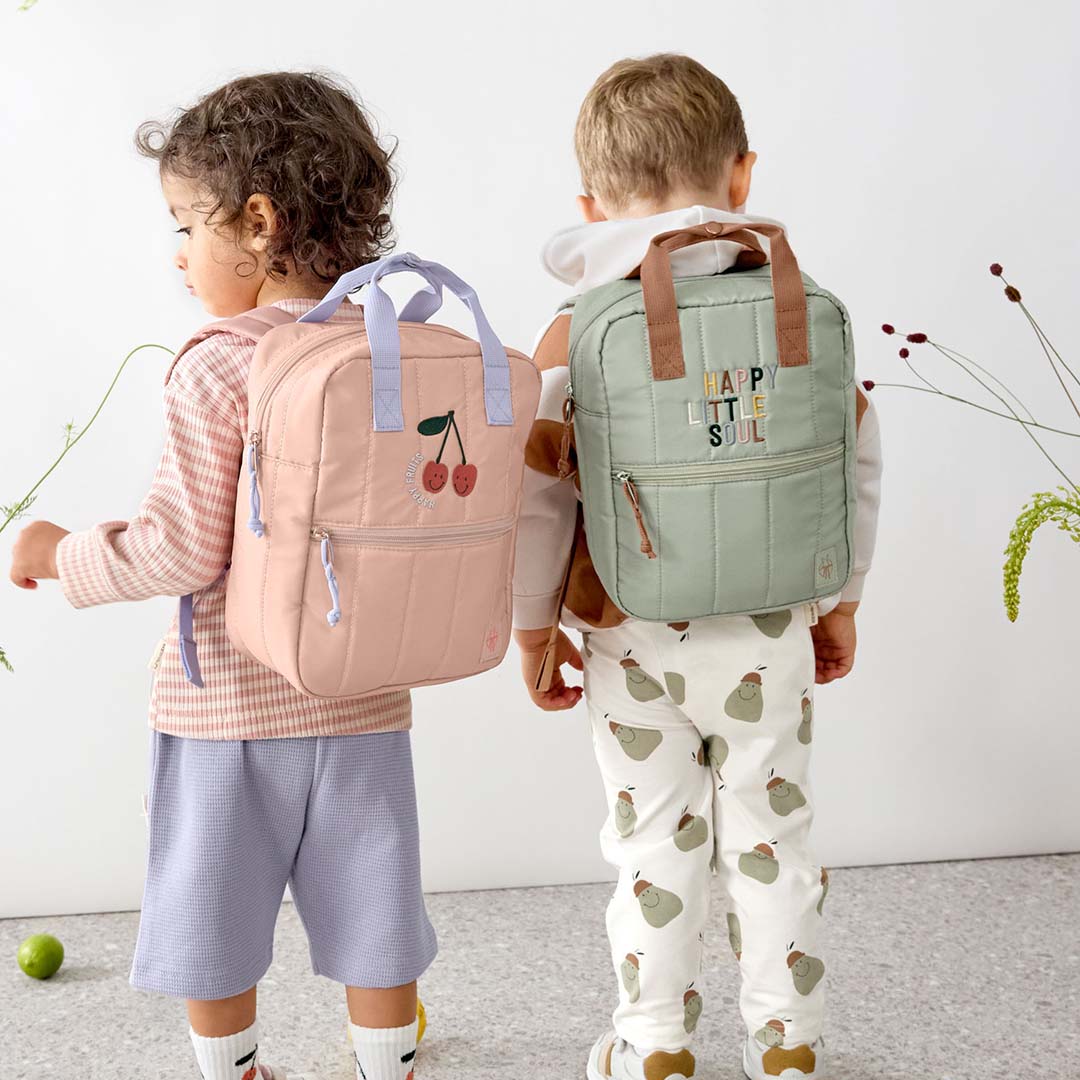 lässig kleuterrugzak little gang - light khaki - 27 cm