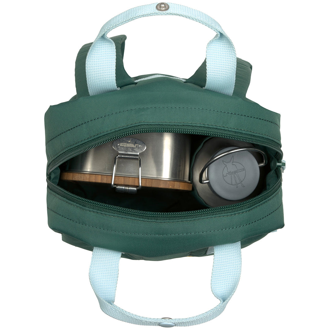 lässig kleuterrugzak little gang - lemon dark green - 27 cm