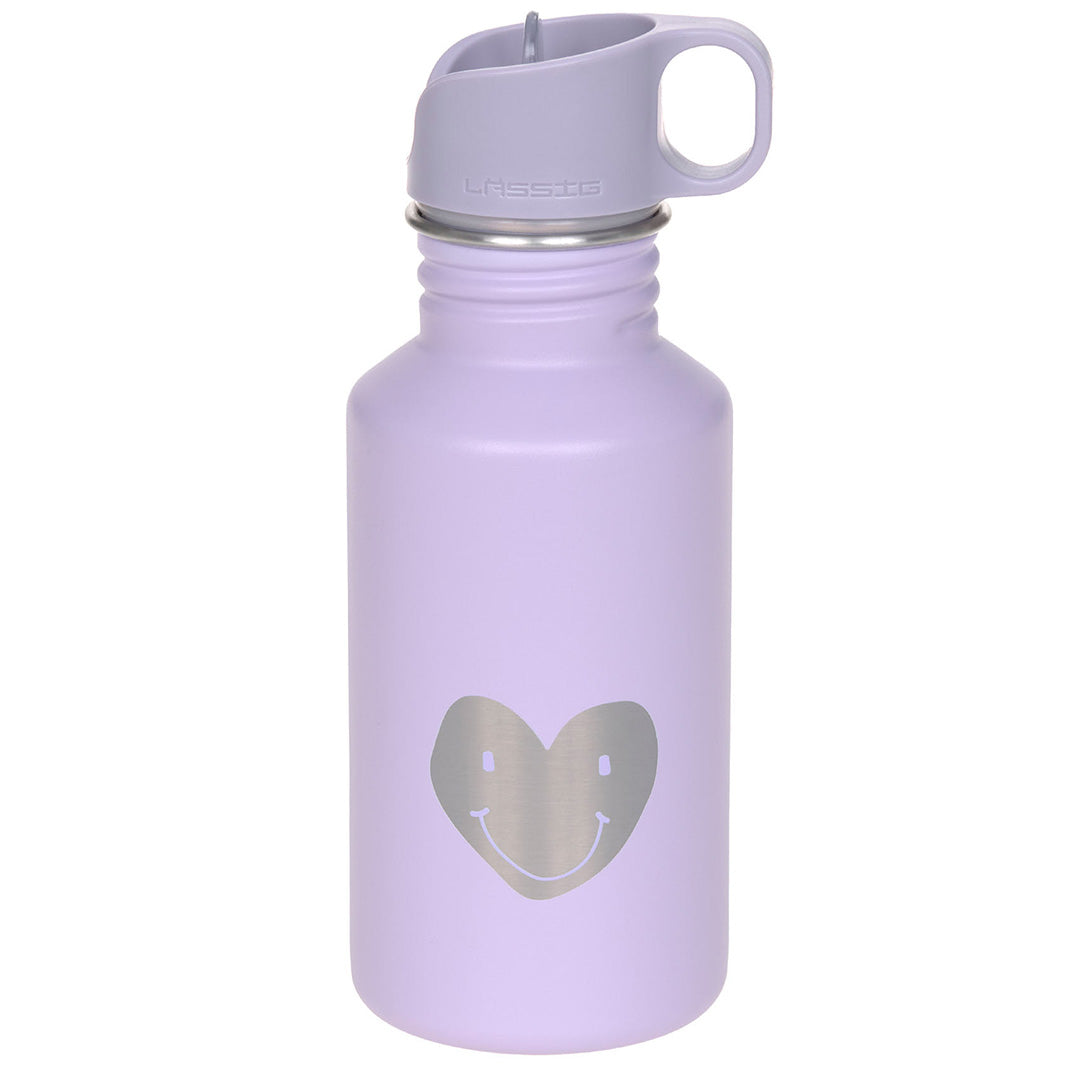 lässig rvs drinkfles little gang heart lilac - 500 ml