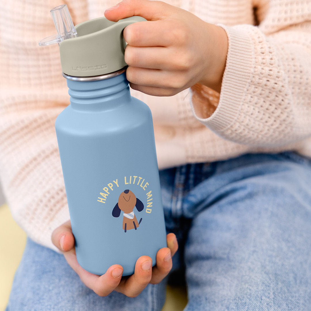 lässig rvs drinkfles pattern party blue-green - 500 ml