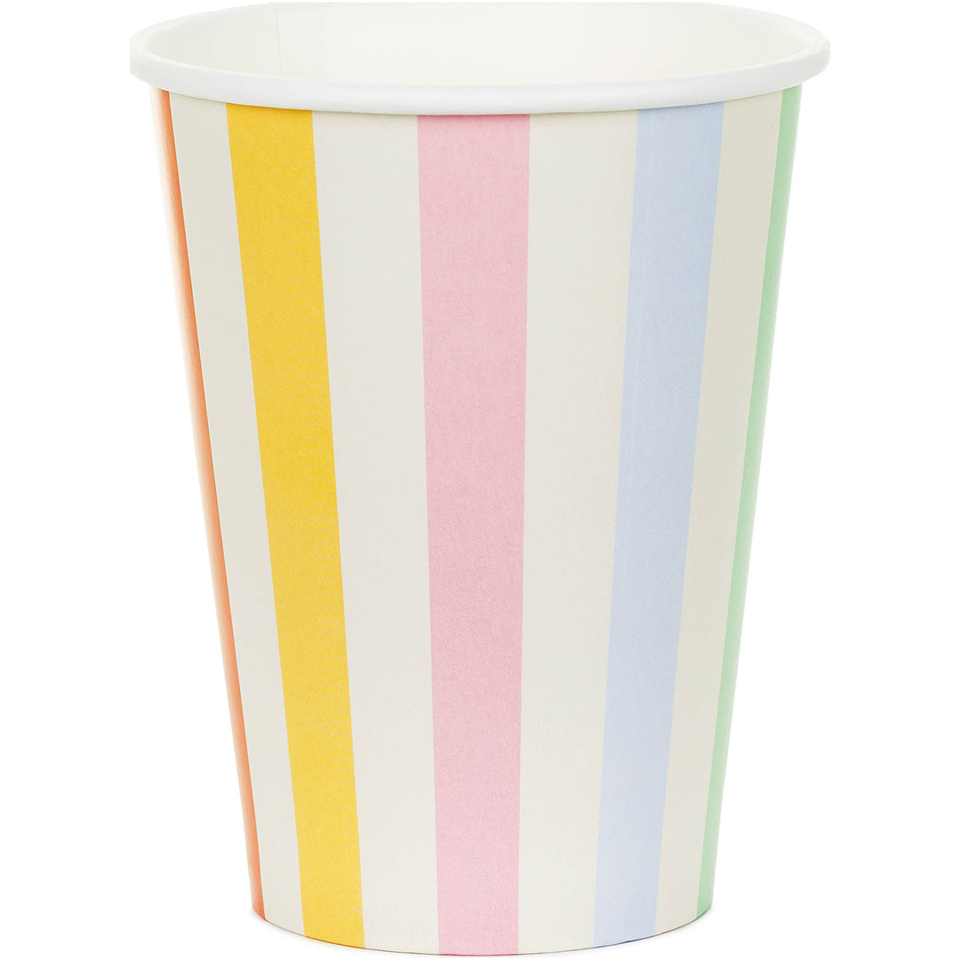 partydeco bekers gestreept - 6st | KPP117-EU1 | 1