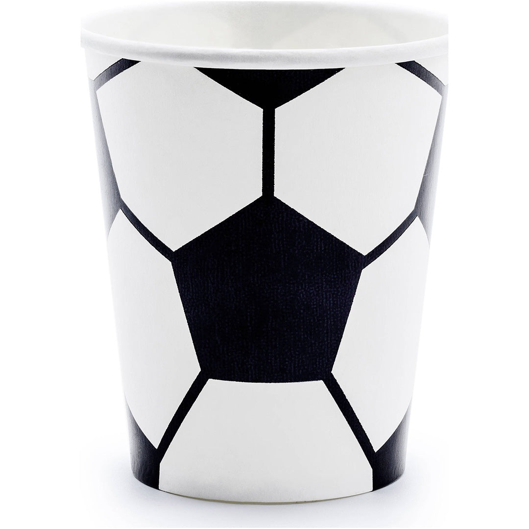 partydeco bekers voetbal - 6st | KPP72-EU1 | 1
