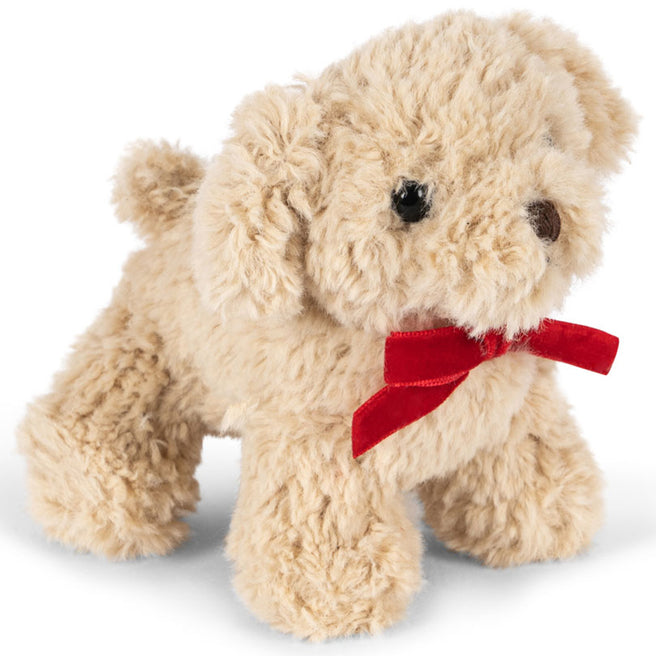 KS104205 | konges sløjd knuffelhond - beige - 12 cm | 1