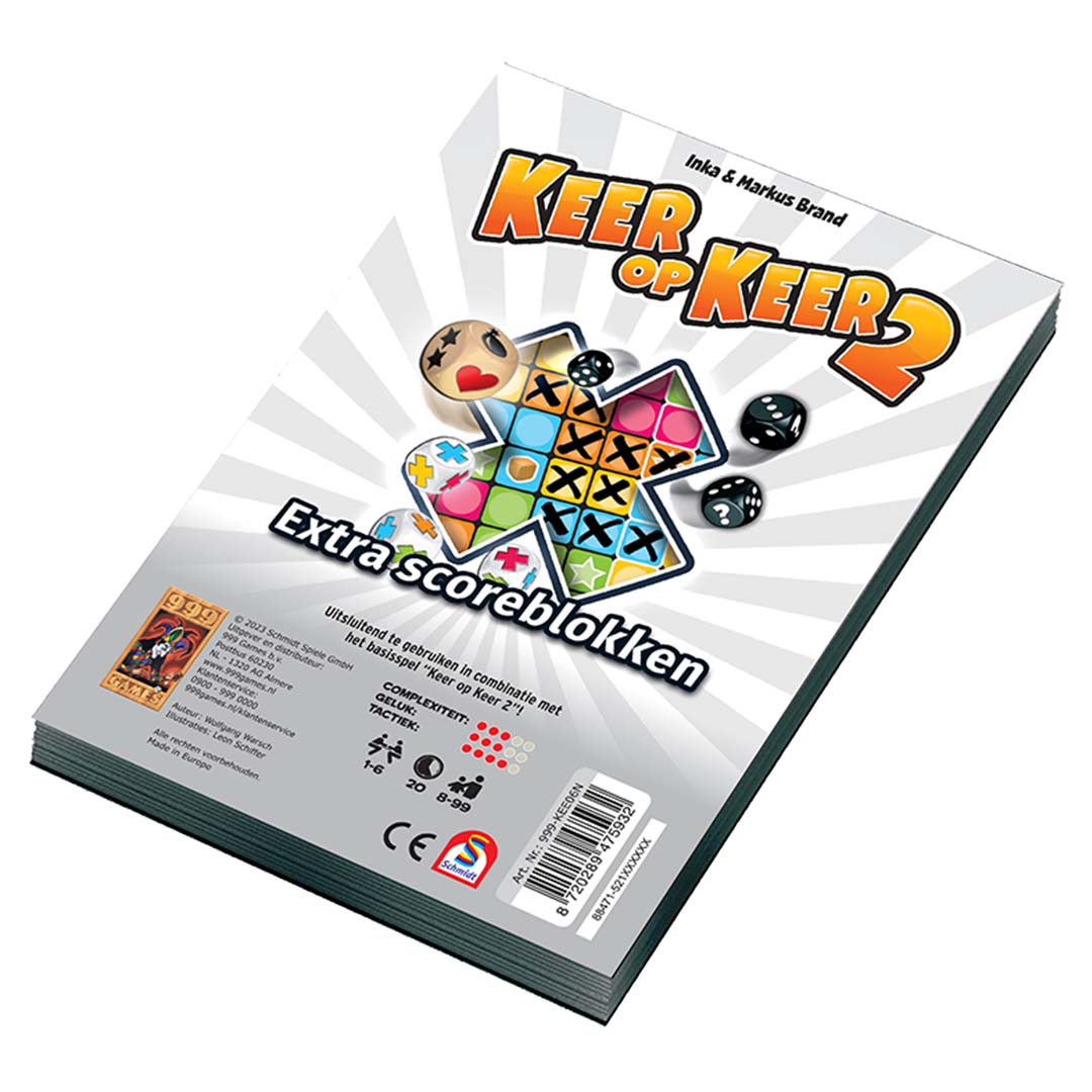 999 games scoreblokken keer op keer 2 twee stuks level 1 | 999-KEE06N | 0