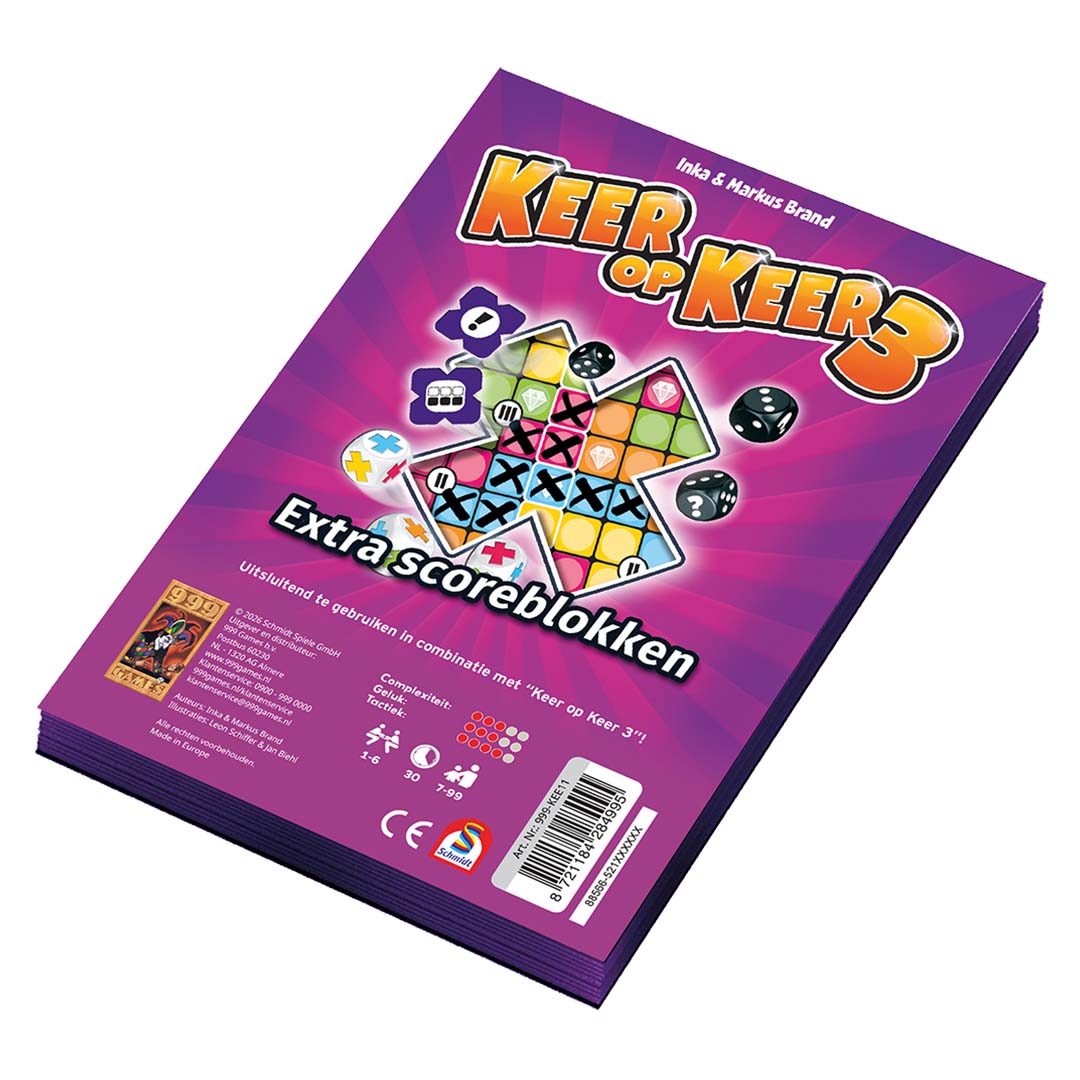999 games scoreblokken keer op keer 3 twee stuks level 1 | 999-KEE11 | 1