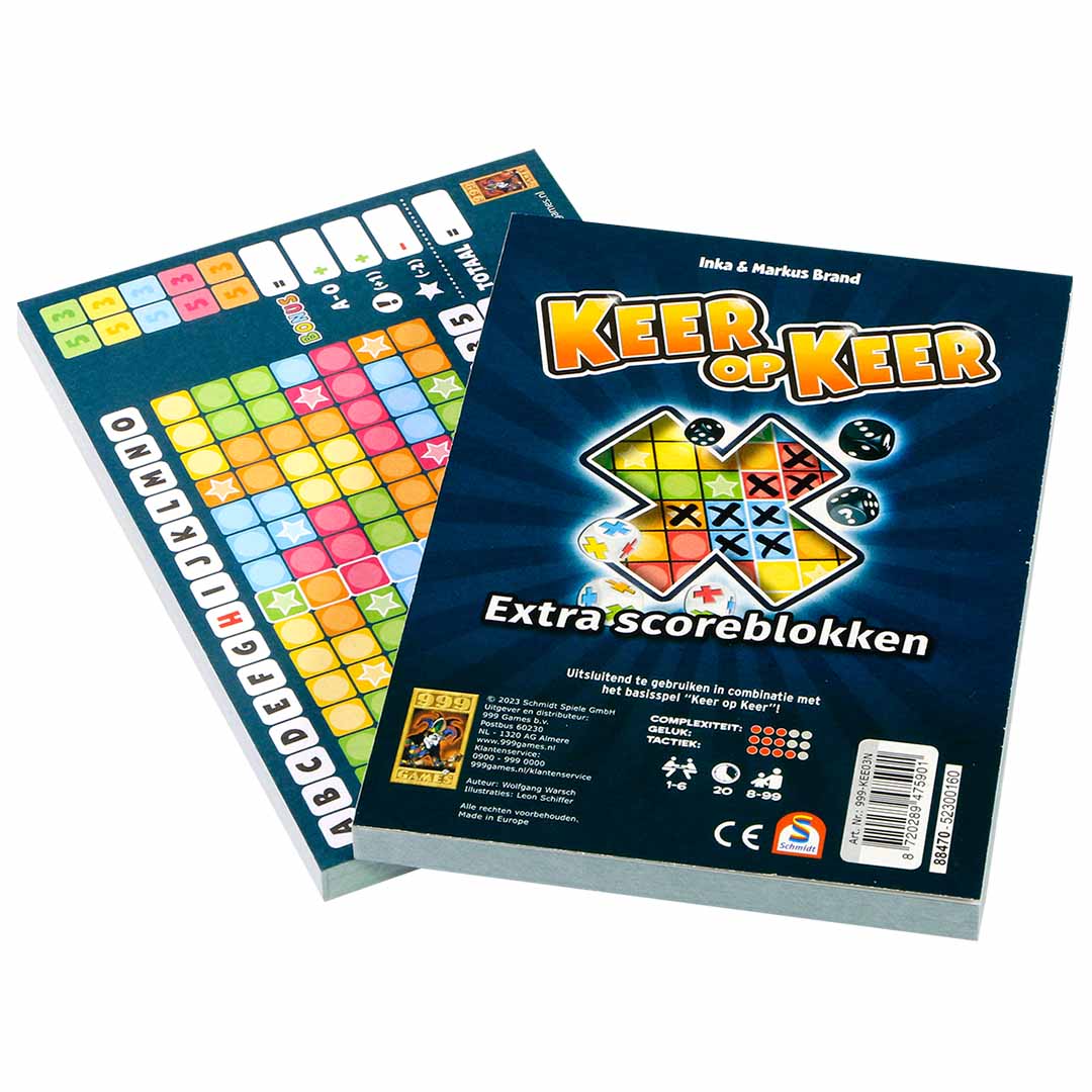 999 games scoreblokken keer op keer twee stuks level 1 | 999-KEE03N | 1