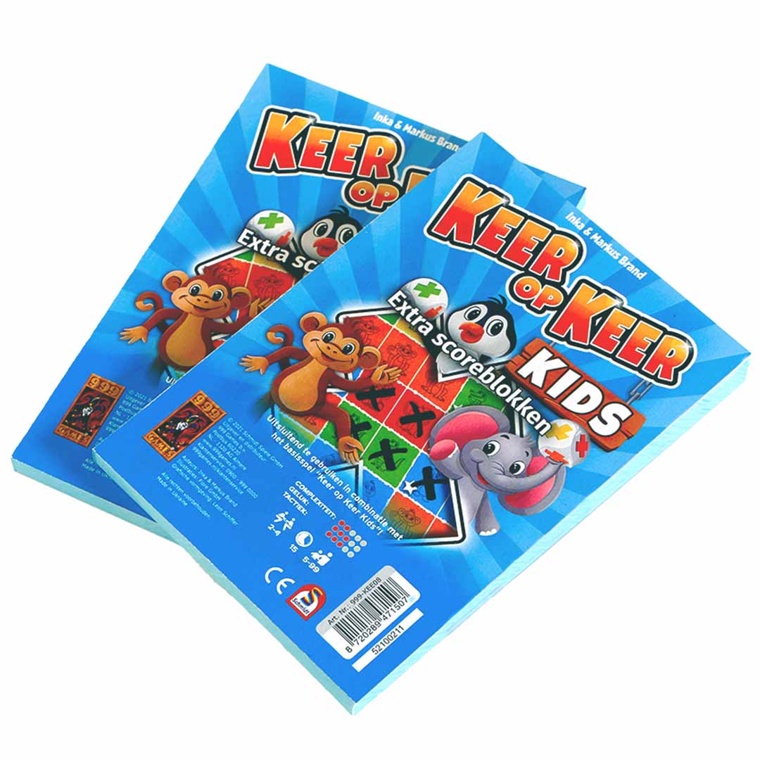 999 games scoreblokken keer op keer kids twee stuks | 999-KEE08 | 0