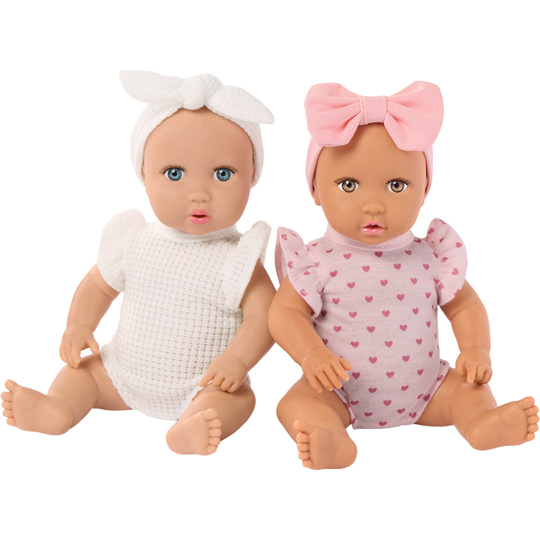 lullababy babypoppen in speelmand - 20 cm - 2st | LBY7738 |  3