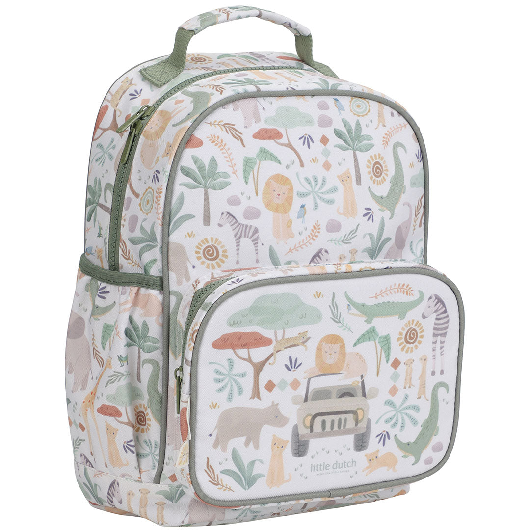 little dutch kleuterrugzak safari friends - wit - 35 cm | LD4920 | 
