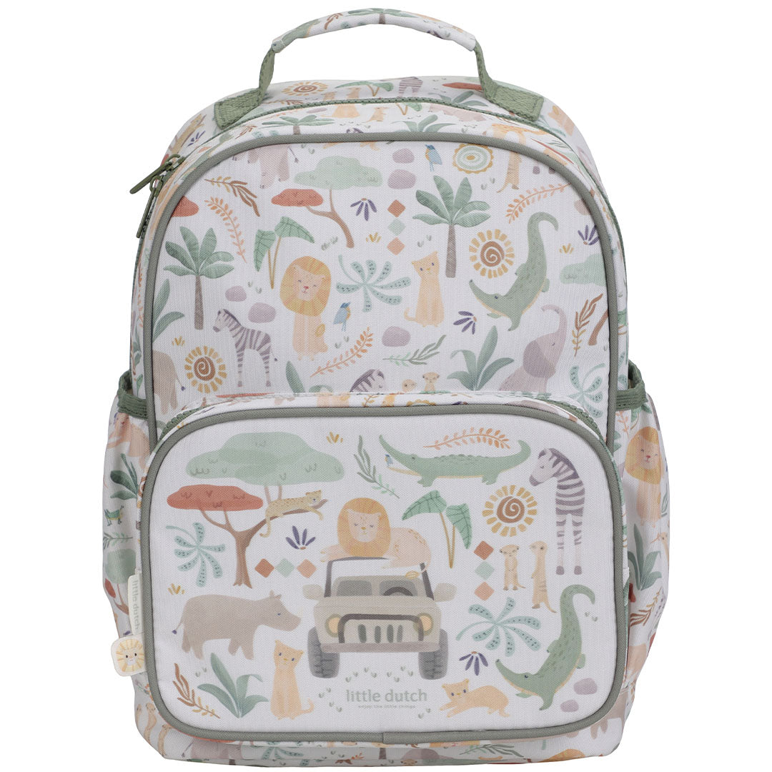 little dutch kleuterrugzak safari friends - wit - 35 cm | LD4920 | 2