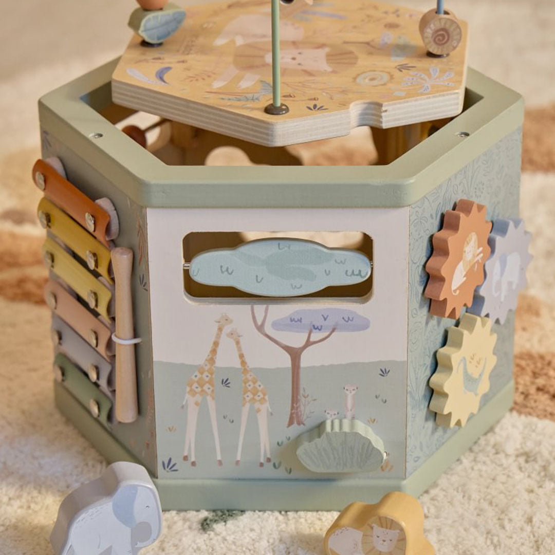 little dutch activiteitenkubus hexagon - safari friends | LD7431 | 2