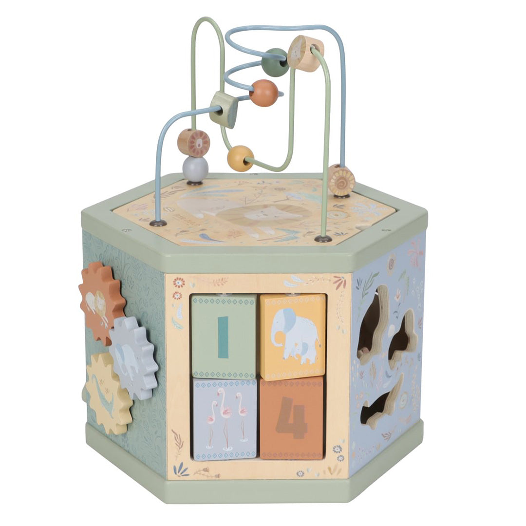 little dutch activiteitenkubus hexagon - safari friends | LD7431 | 5