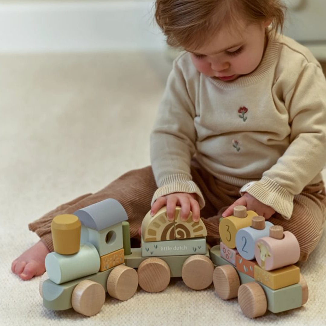 little dutch blokkentrein - safari friends | LD7435 | 2