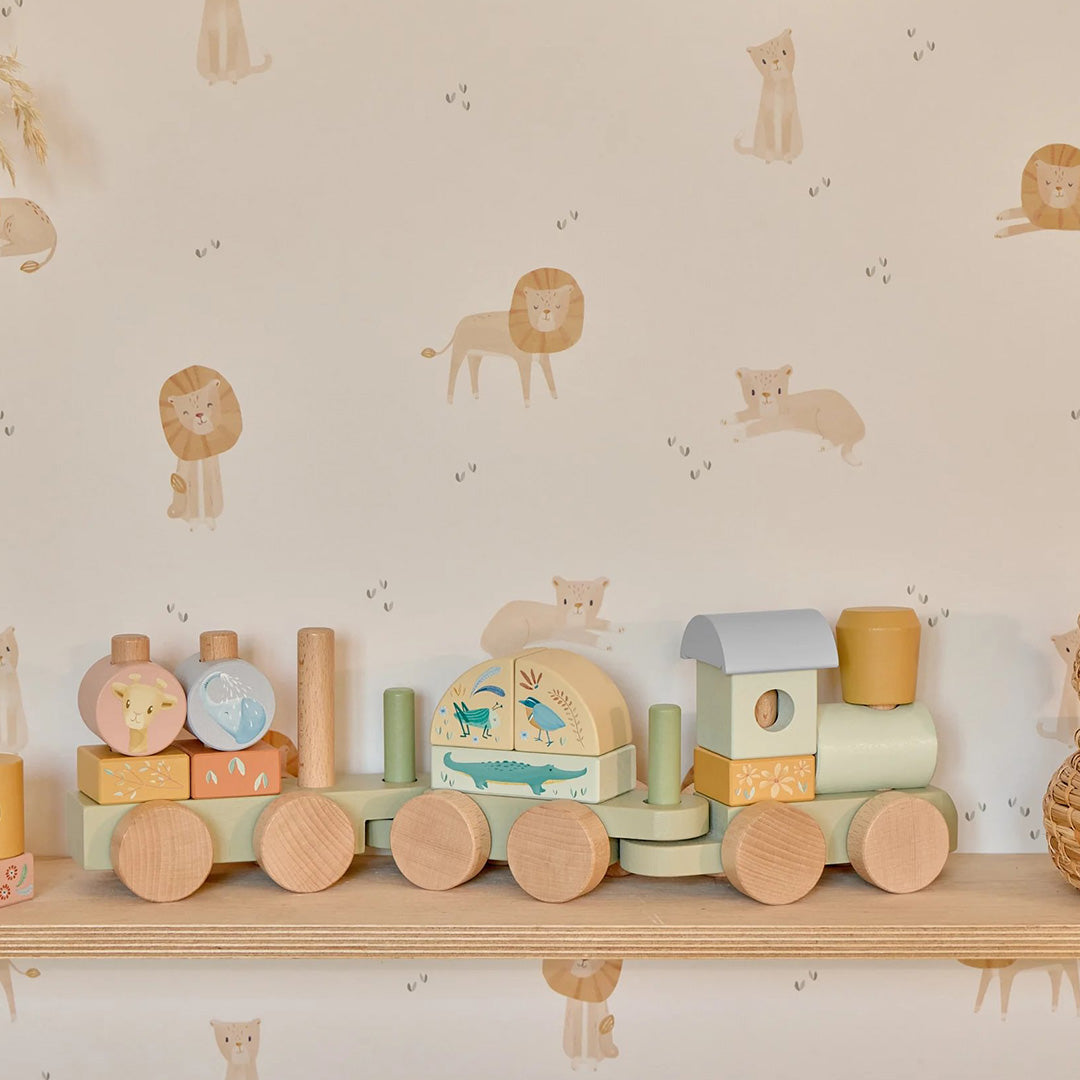 little dutch blokkentrein - safari friends | LD7435 | 6