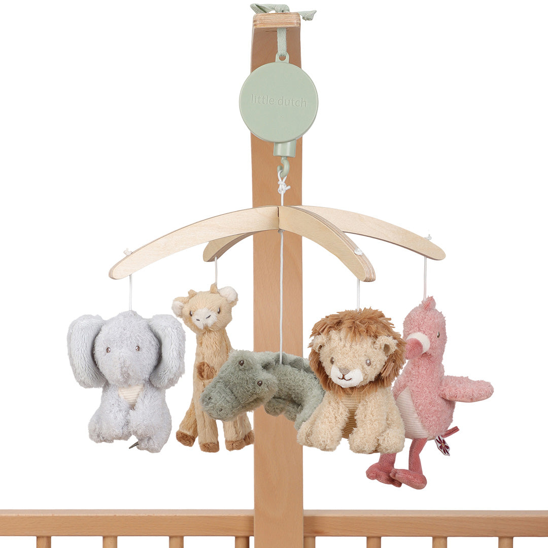 little dutch houten muziekmobiel safari friends | LD8300 | 