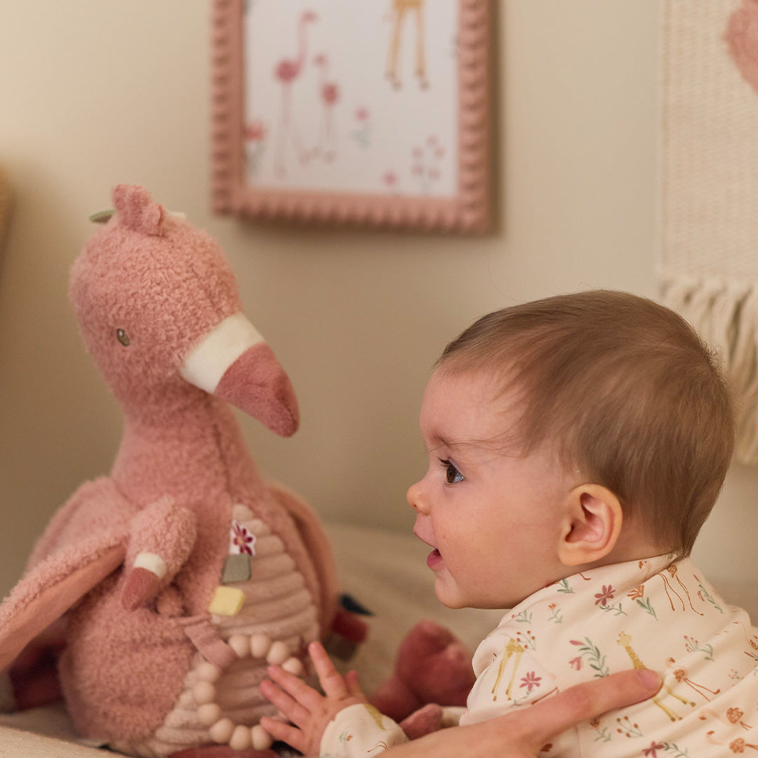 little dutch activiteitenknuffel flamingo - safari friends | LD8318 | 3