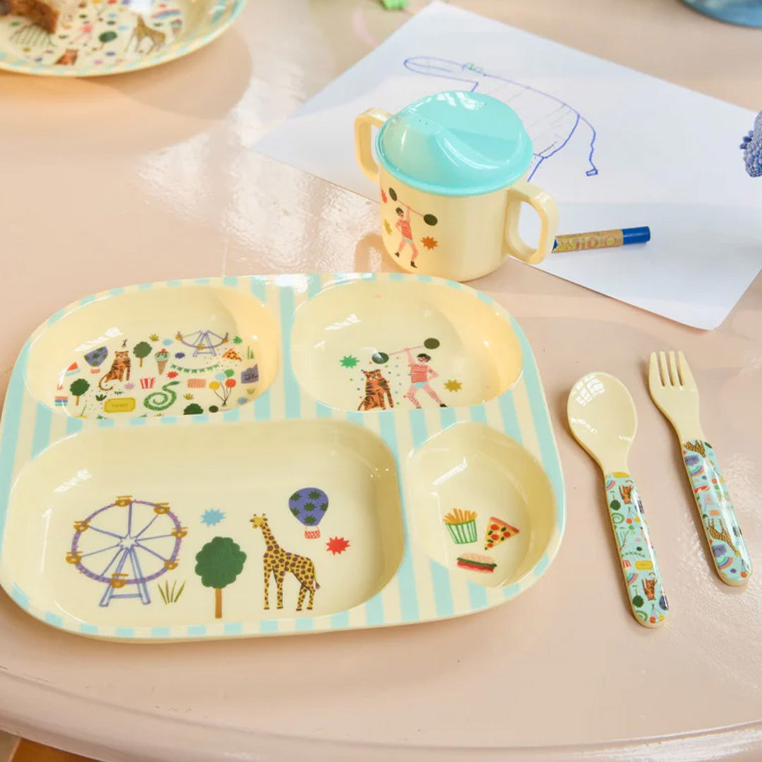 rice kinderservies fun fair - mint - 4st |  BABOX-4ZFUFAMI | 2
