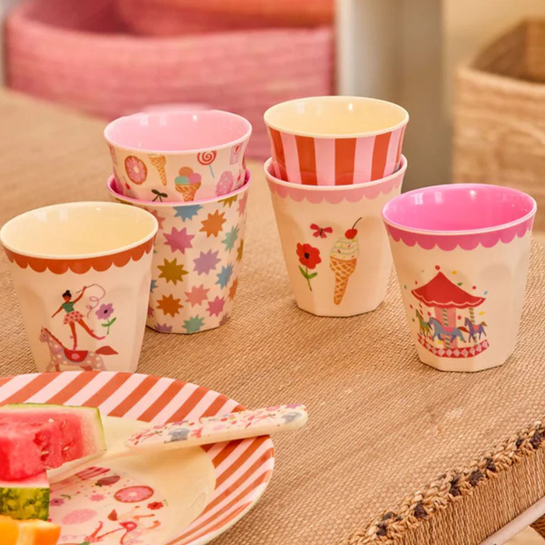 rice kinderbeker fun fair - roze - 160 ml - 6st | MELCU-6ZSFUFAI | 4