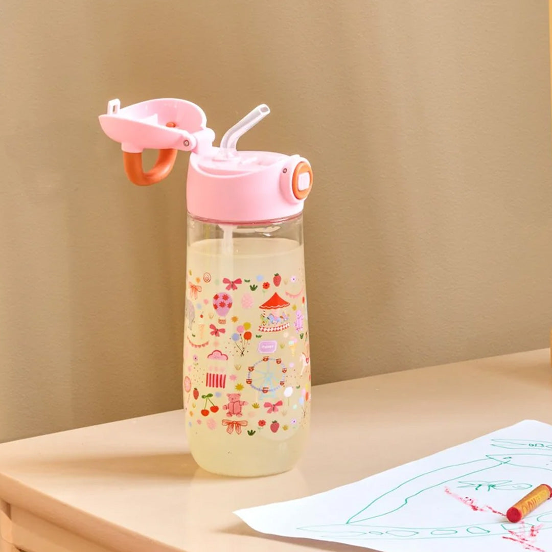 rice drinkfles fun fair - roze - 550 ml |  PLBOT-FUFAI | 2