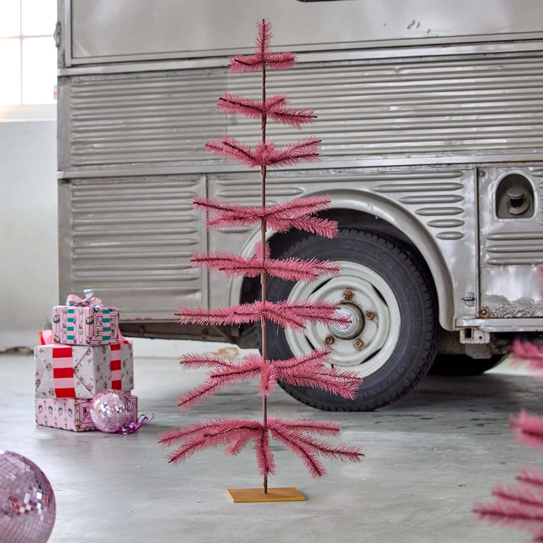 rice kerstboom met standaard - roze - 120 cm | XTREE-LI | 3