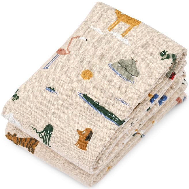 LW14907-2604 | liewood hydrofieldoeken lewis - around the world - sandy - 2st | 1