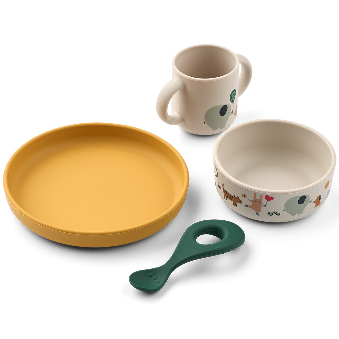 LW15135-2623 | liewood siliconen kinderservies vivi - around the world - sandy | 1