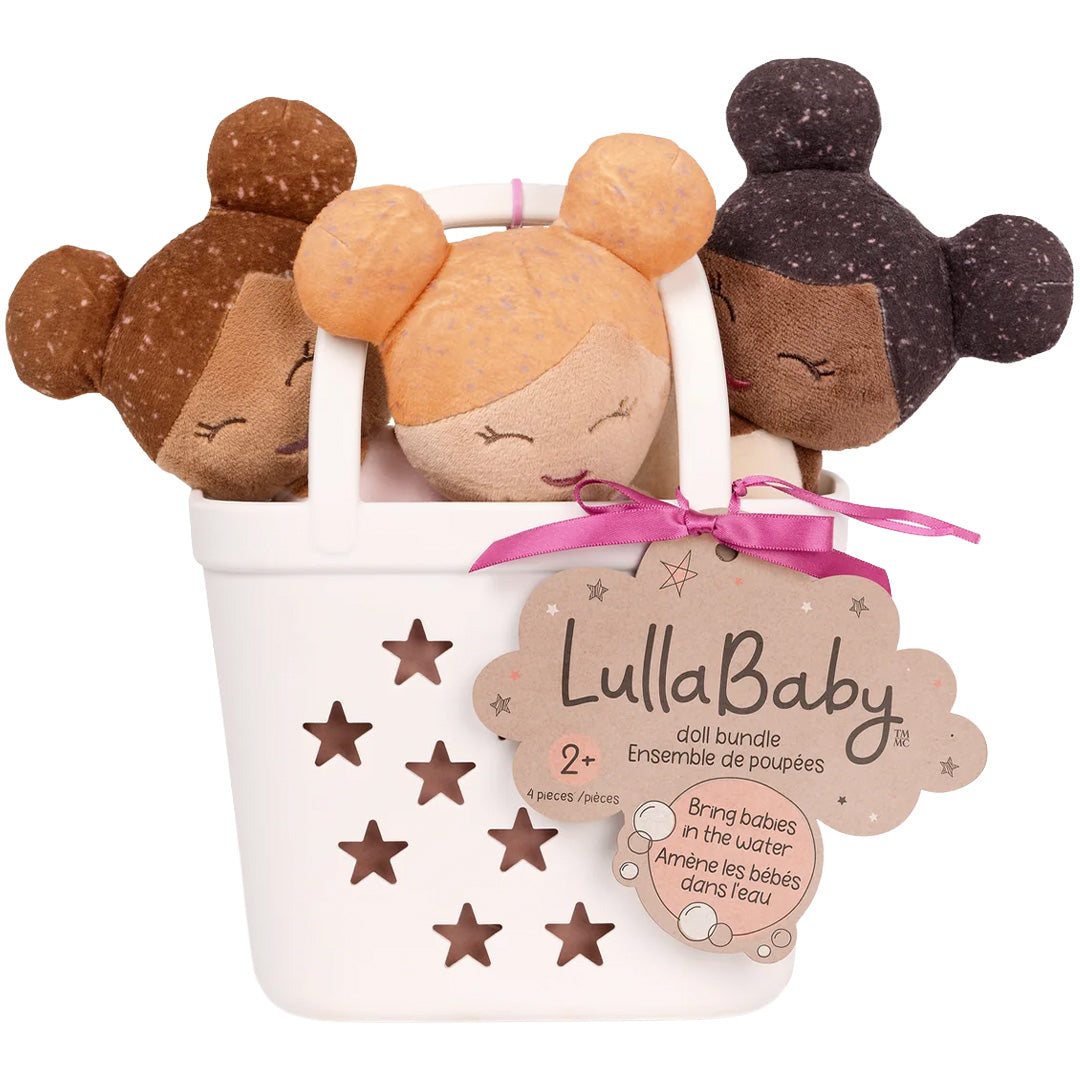 lullababy badpoppen in mandje - 4-delig
