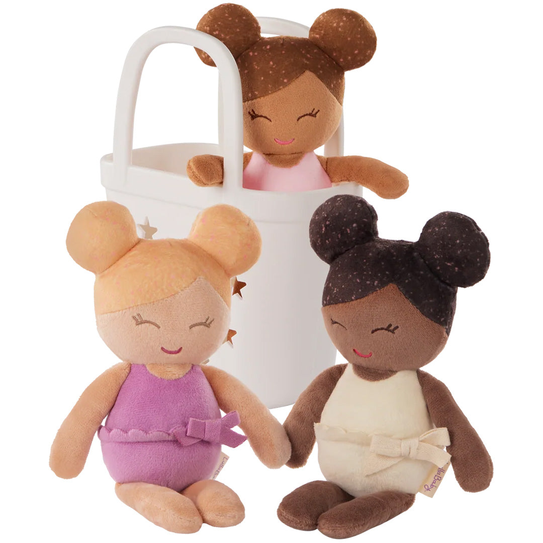 lullababy badpoppen in mandje - 4-delig