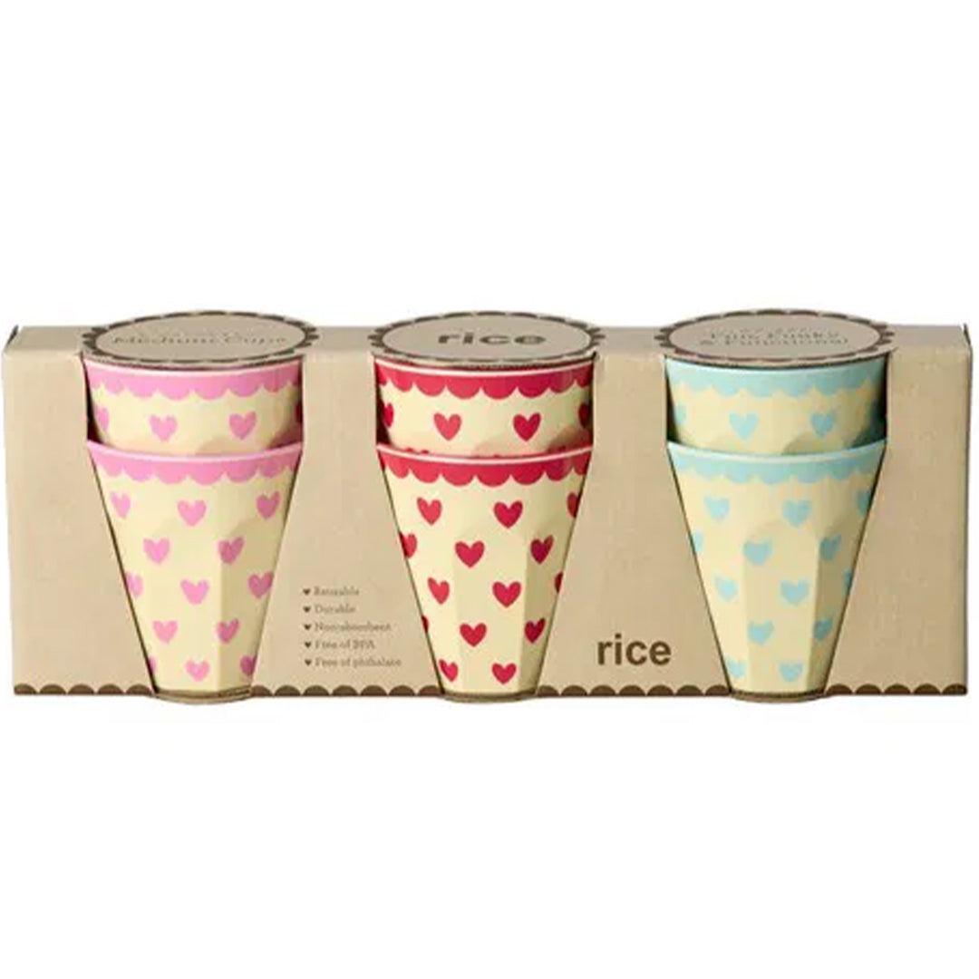 rice kinderbeker - favorite hearts - 250 ml - 6st | MELCU-6ZFAVP | 
