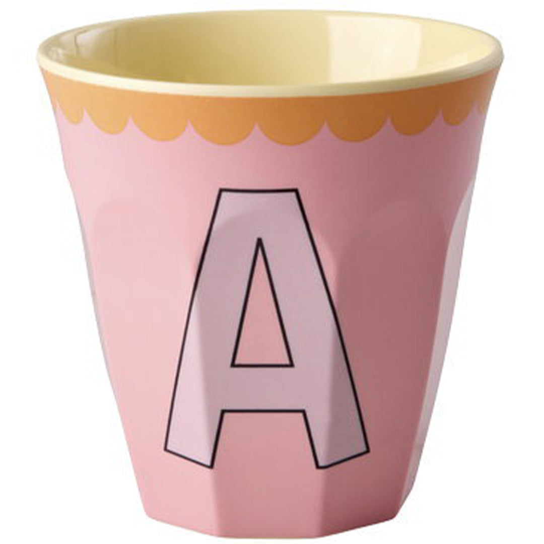 rice alfabetbeker A - vintage - roze - 250 ml | MELCU-ALPVAI