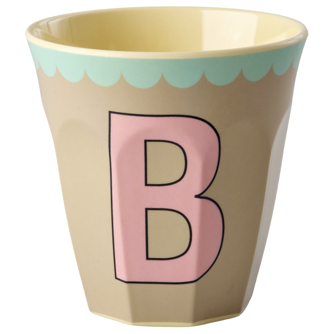 rice alfabetbeker B - vintage - beige - 250 ml | MELCU-ALPVBB