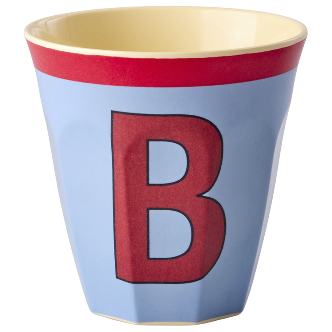 rice alfabetbeker B - vintage - vintage blauw - 250 ml | MELCU-ALPVBVB