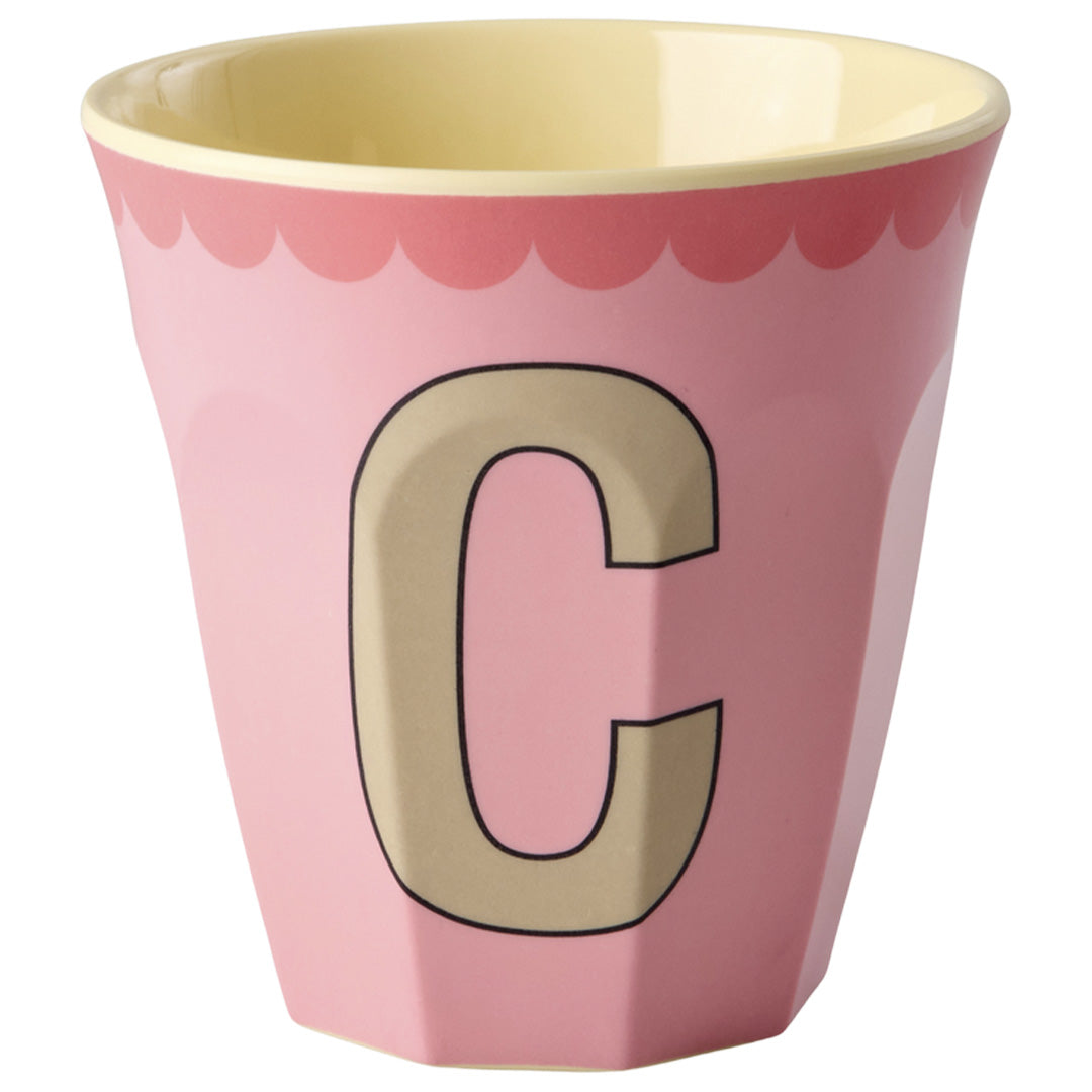 rice alfabetbeker C - vintage - roze - 250 ml | MELCU-ALPVCI
