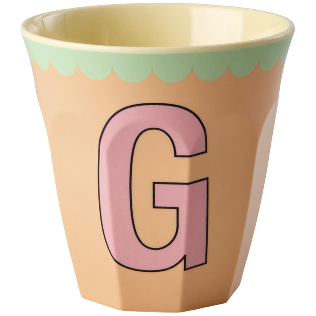 rice alfabetbeker G - vintage - perzik - 250 ml | MELCU-ALPVGP