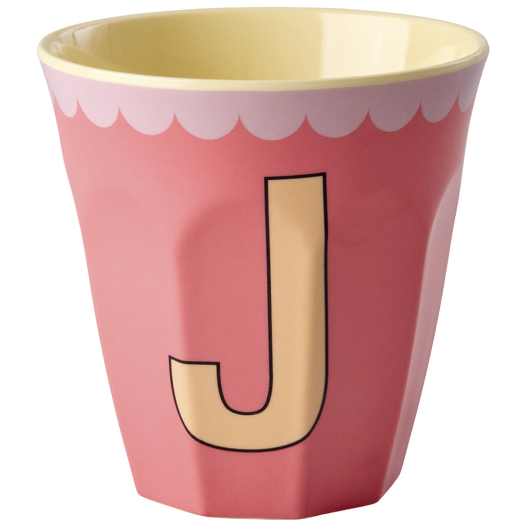 rice alfabetbeker J - vintage - zalm - 250 ml | MELCU-ALPVJS