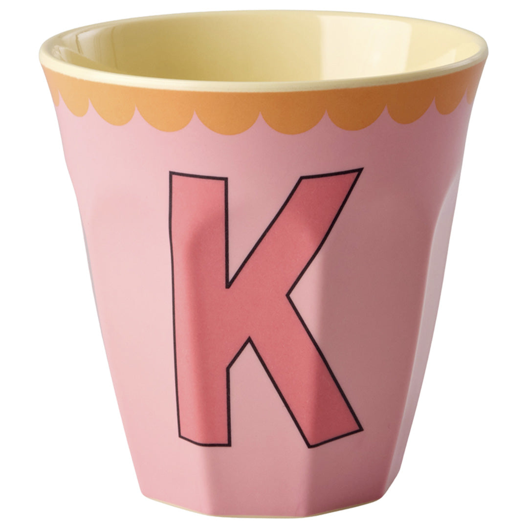 rice alfabetbeker K - vintage - roze - 250 ml | MELCU-ALPVKI