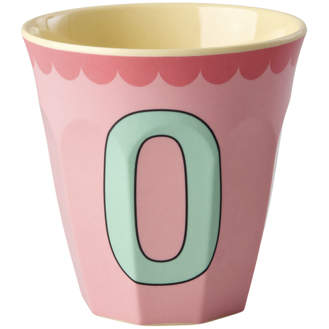 rice alfabetbeker O - vintage - roze - 250 ml | MELCU-ALPVOI