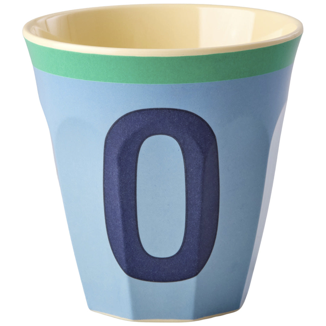 rice alfabetbeker O - vintage - vintage blauw - 250 ml | MELCU-ALPVOVB