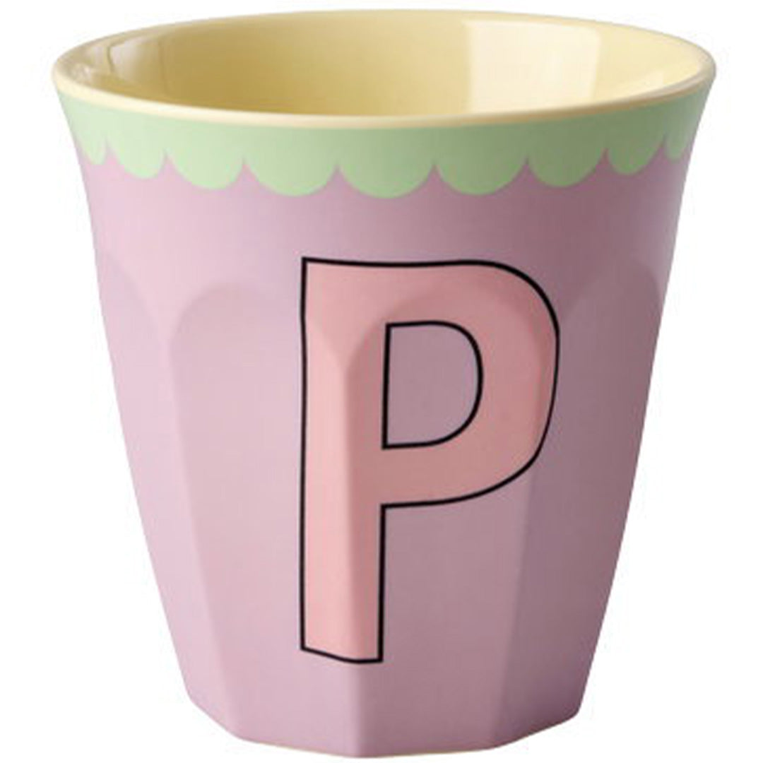 rice alfabetbeker P - vintage - lavendel - 250 ml | MELCU-ALPVPL