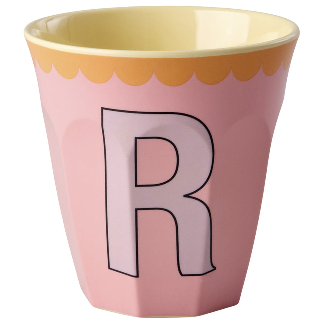 rice alfabetbeker R - vintage - roze - 250 ml | MELCU-ALPVRI 