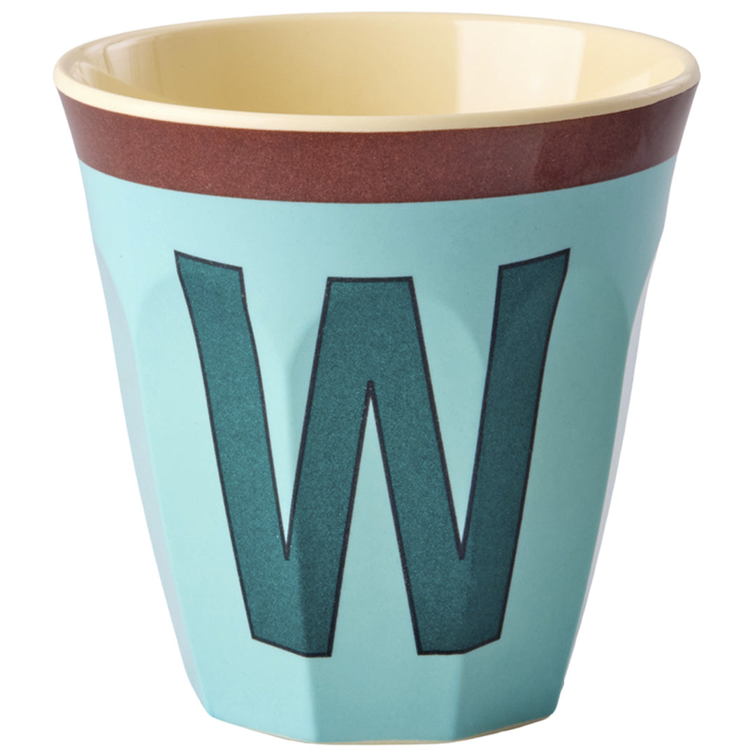 rice alfabetbeker W - vintage - mint - 250 ml | MELCU-ALPVWM