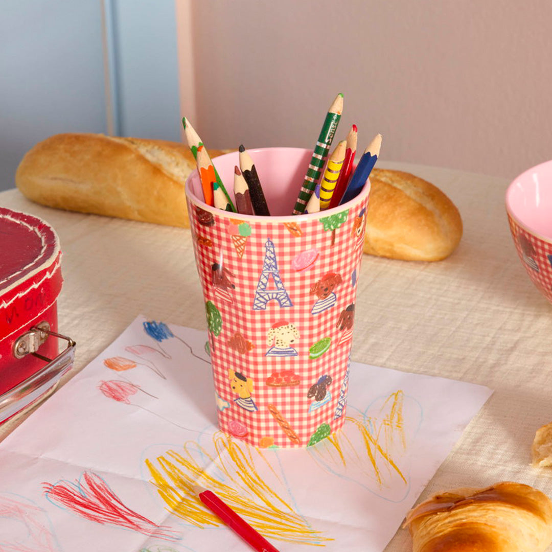rice kinderbeker - red kids in paris - 400 ml | MELCU-LPARISR | 2