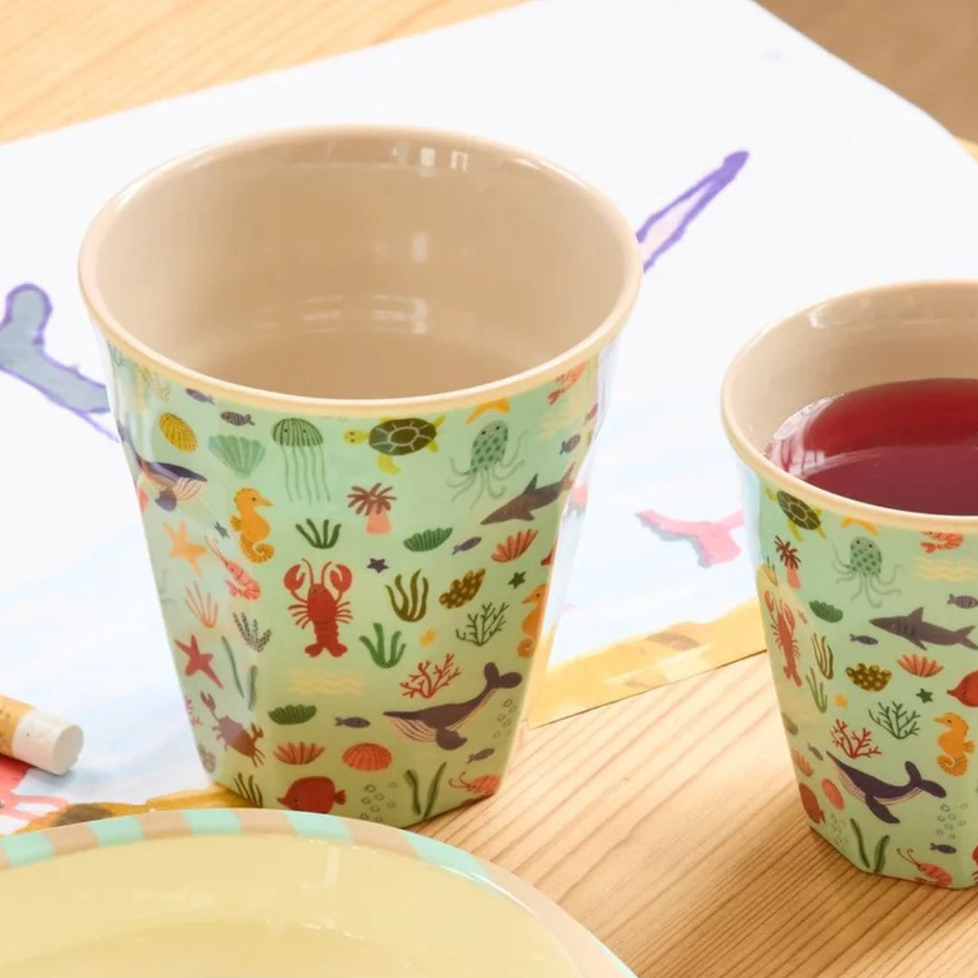 rice kinderbeker  - blue ocean - 250 ml | MELCU-OCEB | 2