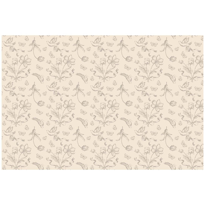 partydeco tafelkleed - beige bloemen | OBS3 | 2