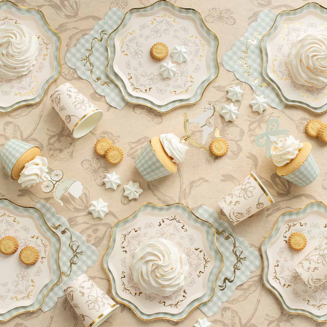 partydeco tafelkleed - beige bloemen | OBS3 | 3